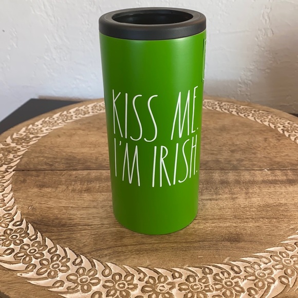 Rae Dunn Other - Rae Dunn KISS ME I’M IRISH Insulated Stainless Steel Slim-Can Cooler